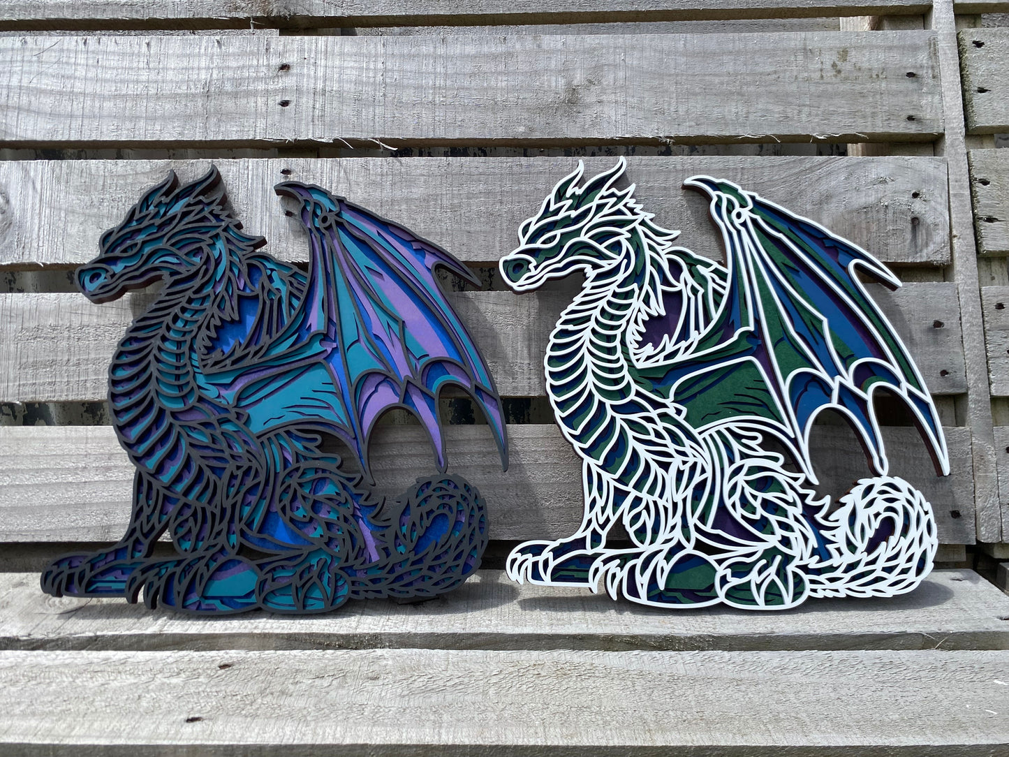 Dragon Layered Wood Artwork