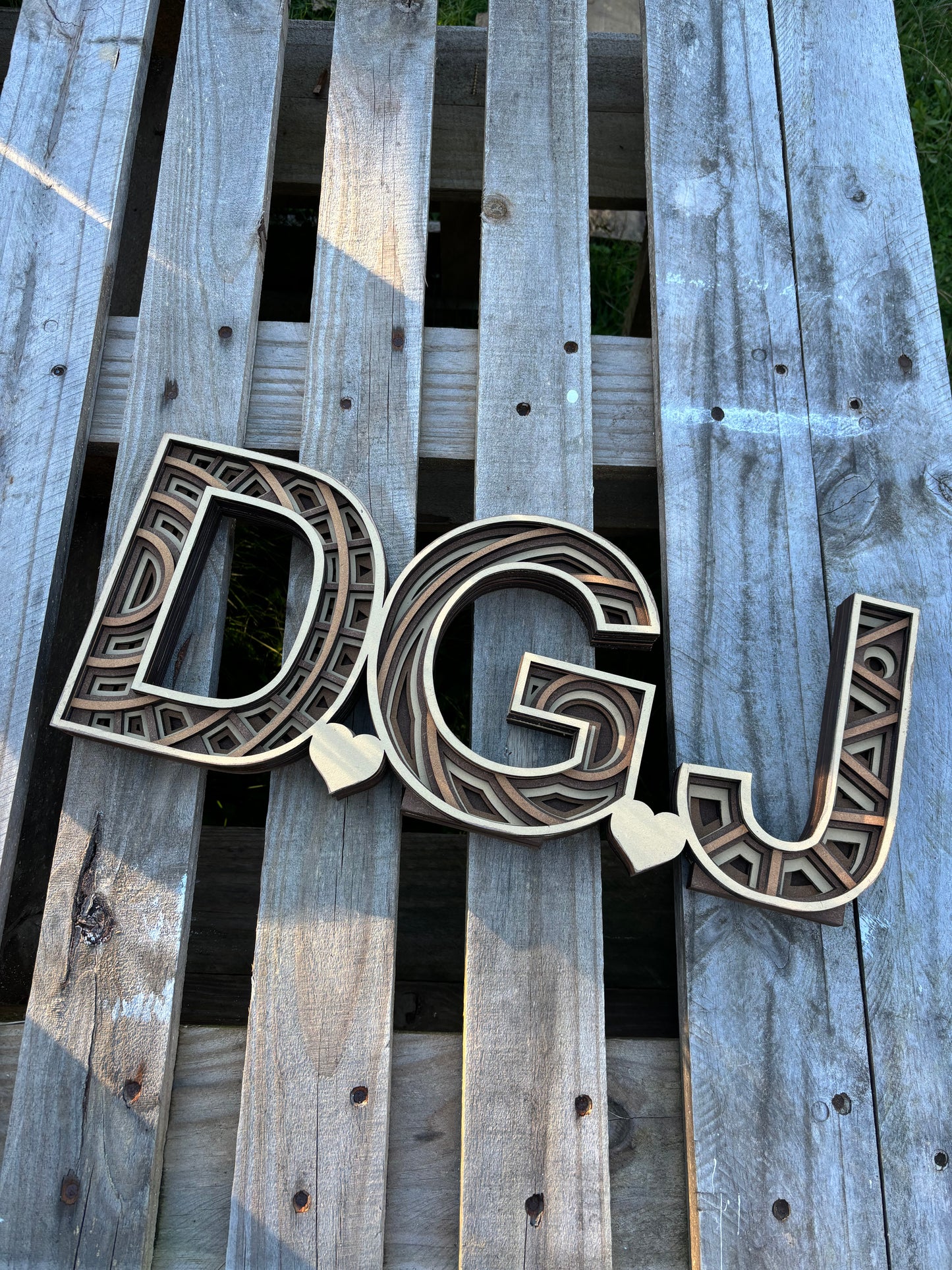 Custom Multi-Layered Wood Art Lettering