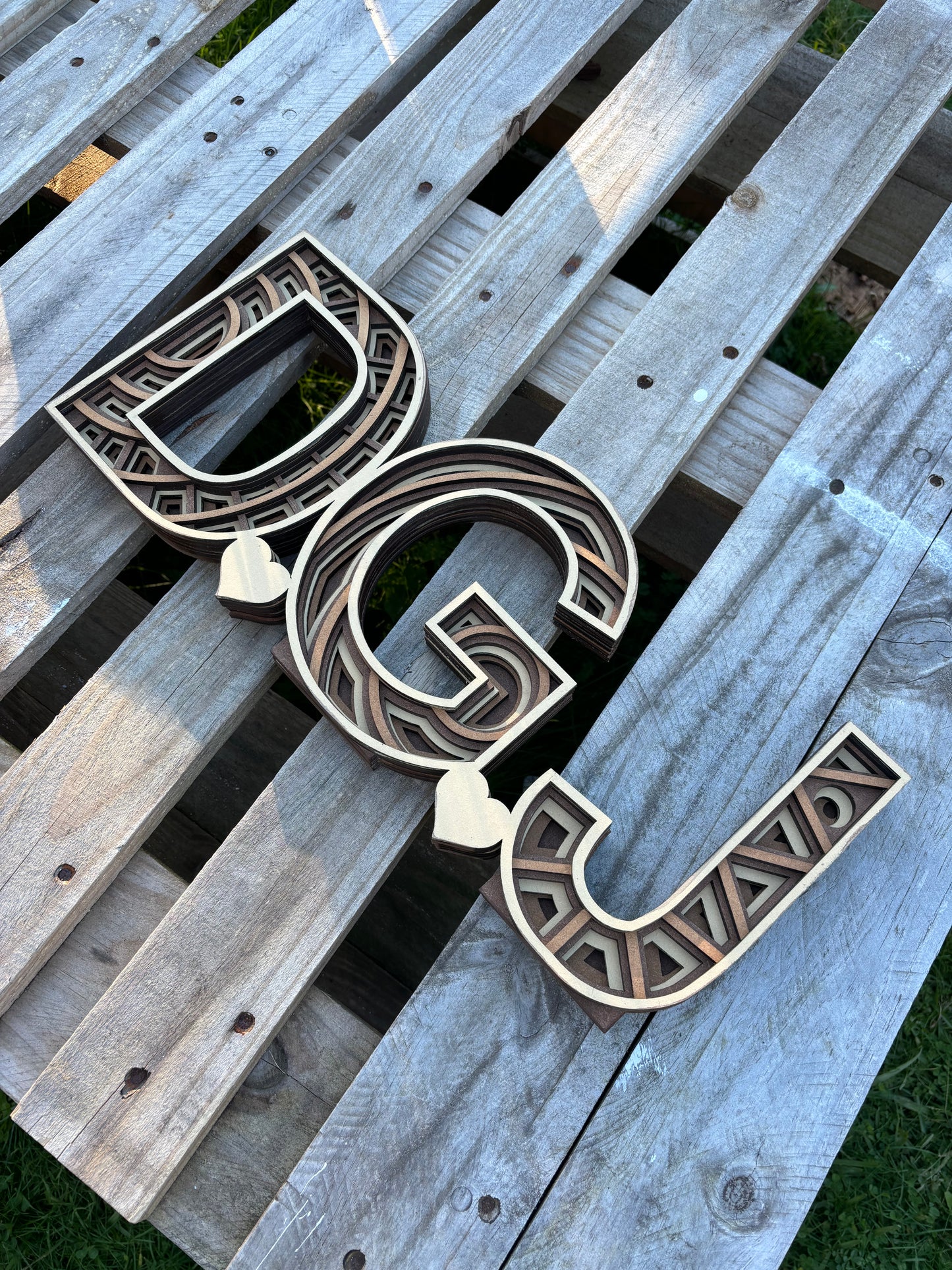 Custom Multi-Layered Wood Art Lettering