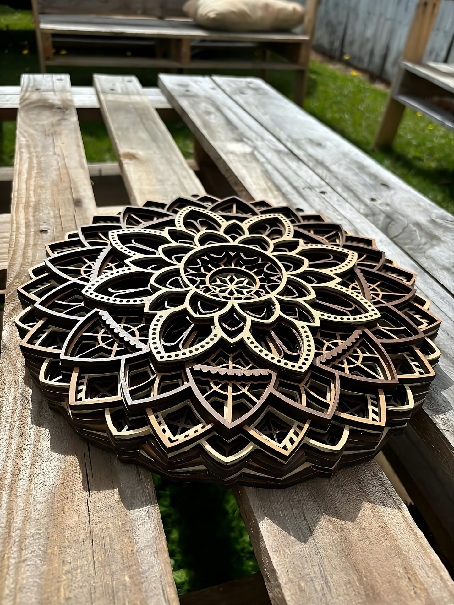 Mandala Layered Wood Art