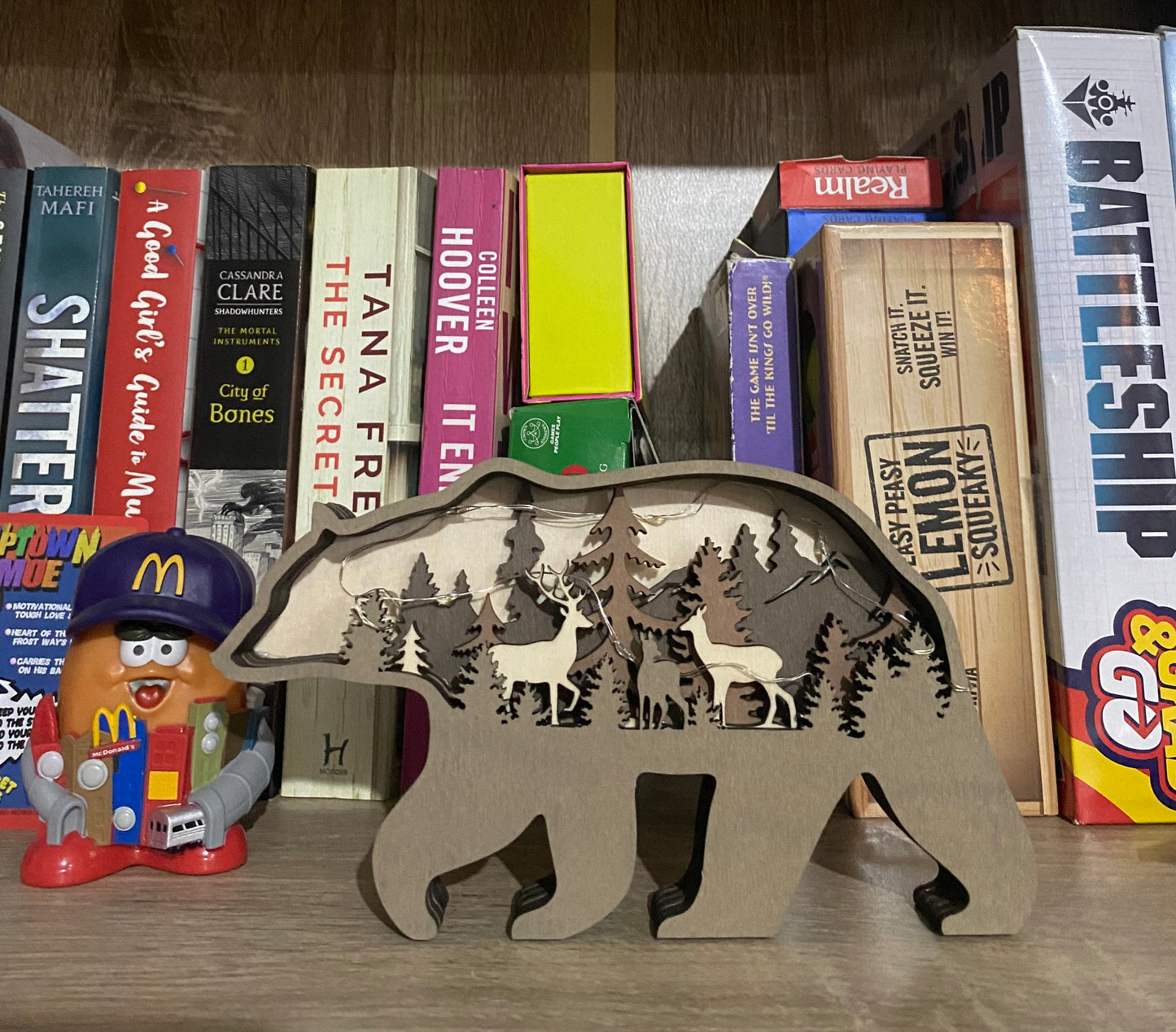 Woodlands Bear Layered Wood Artwork