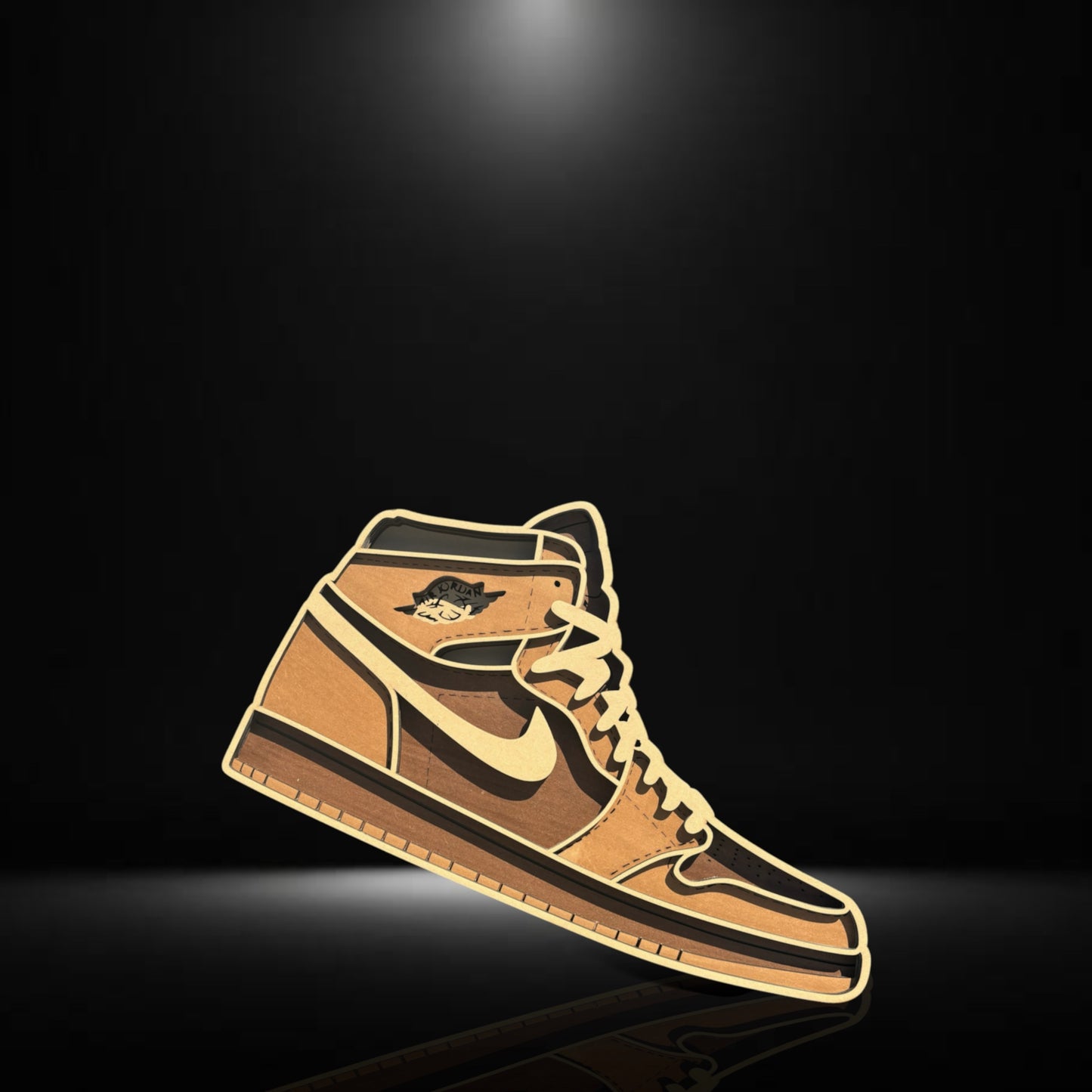 Nike Jordans Layered Wood Artwork