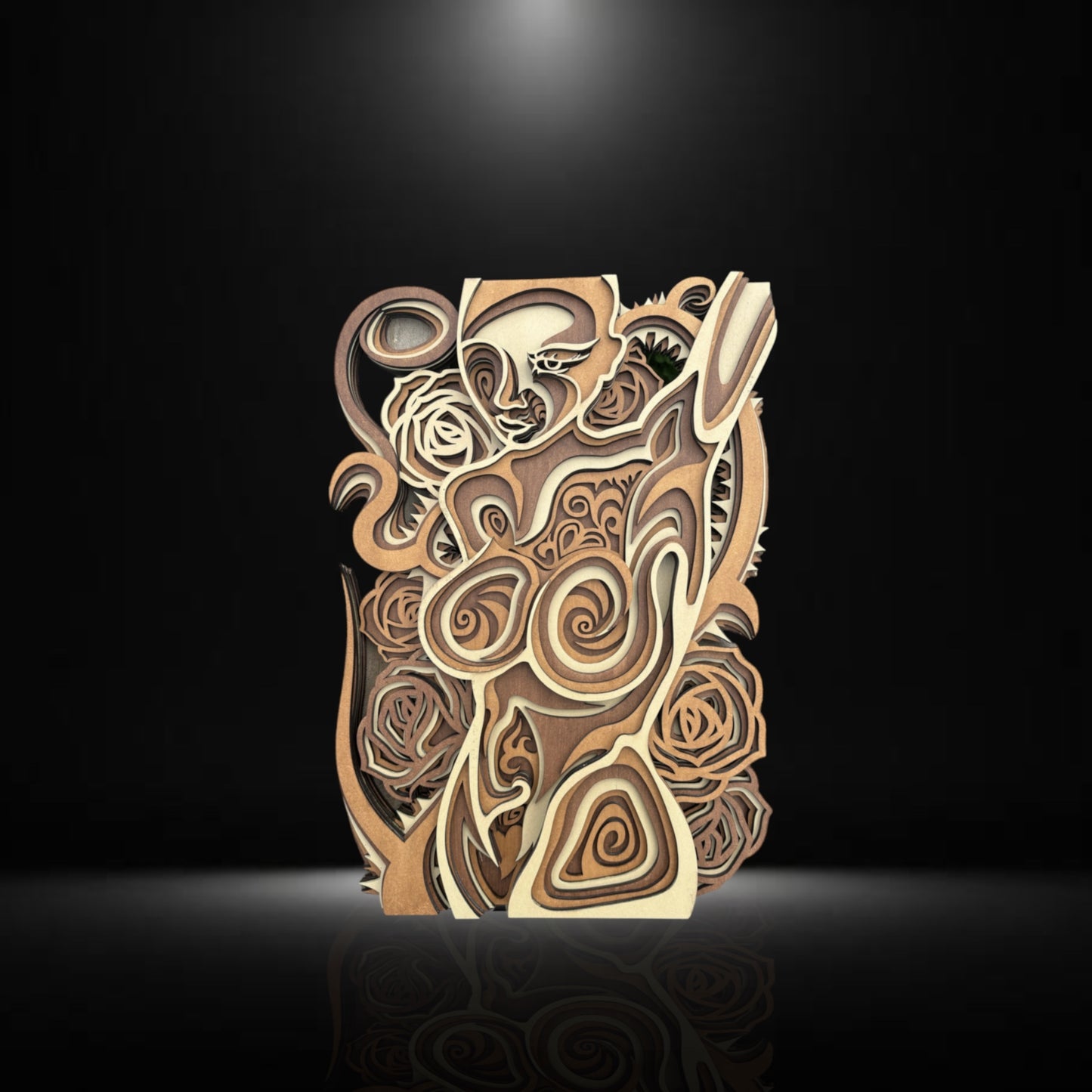 Goddess Layered Wood Artwork