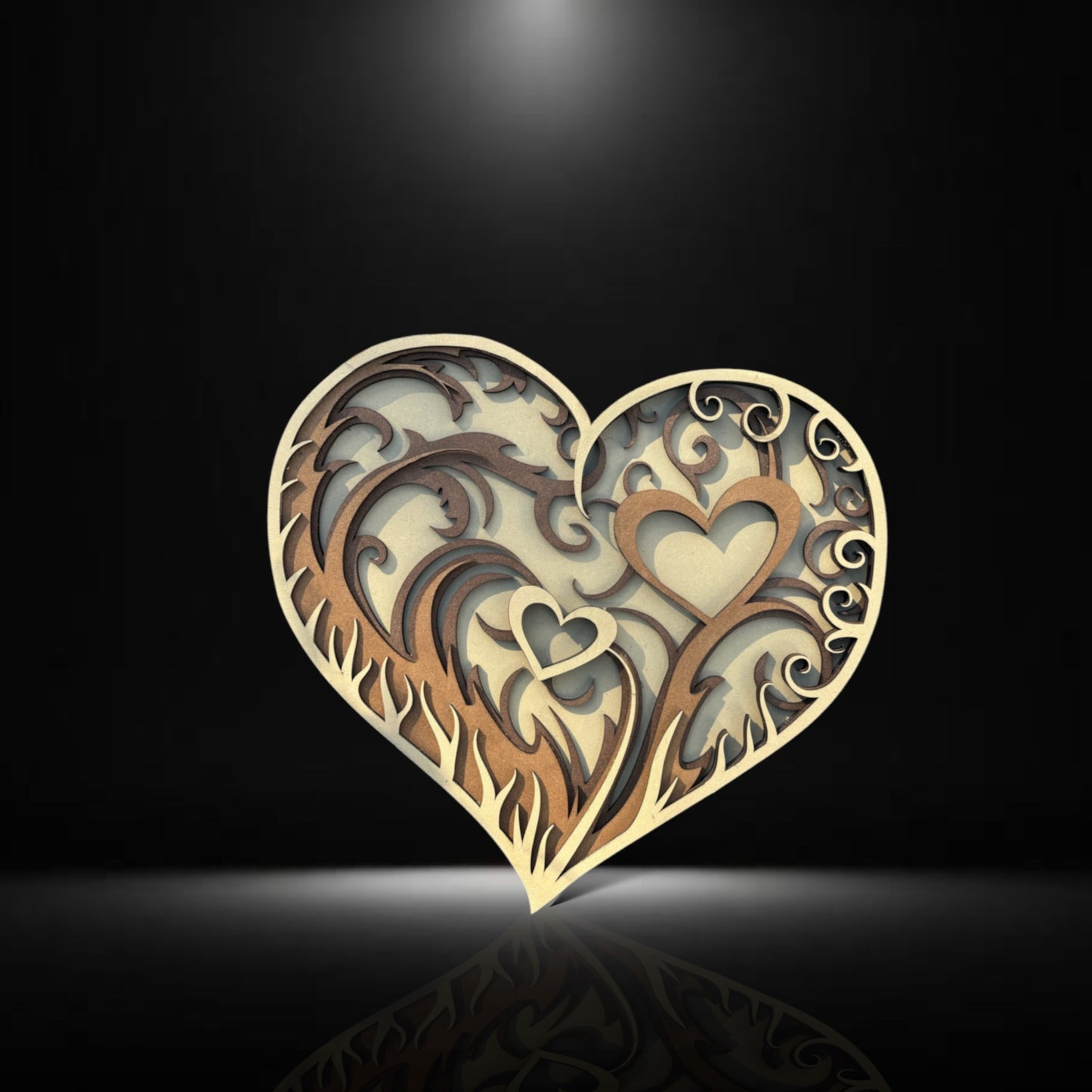 Heart Layered Wood Artwork
