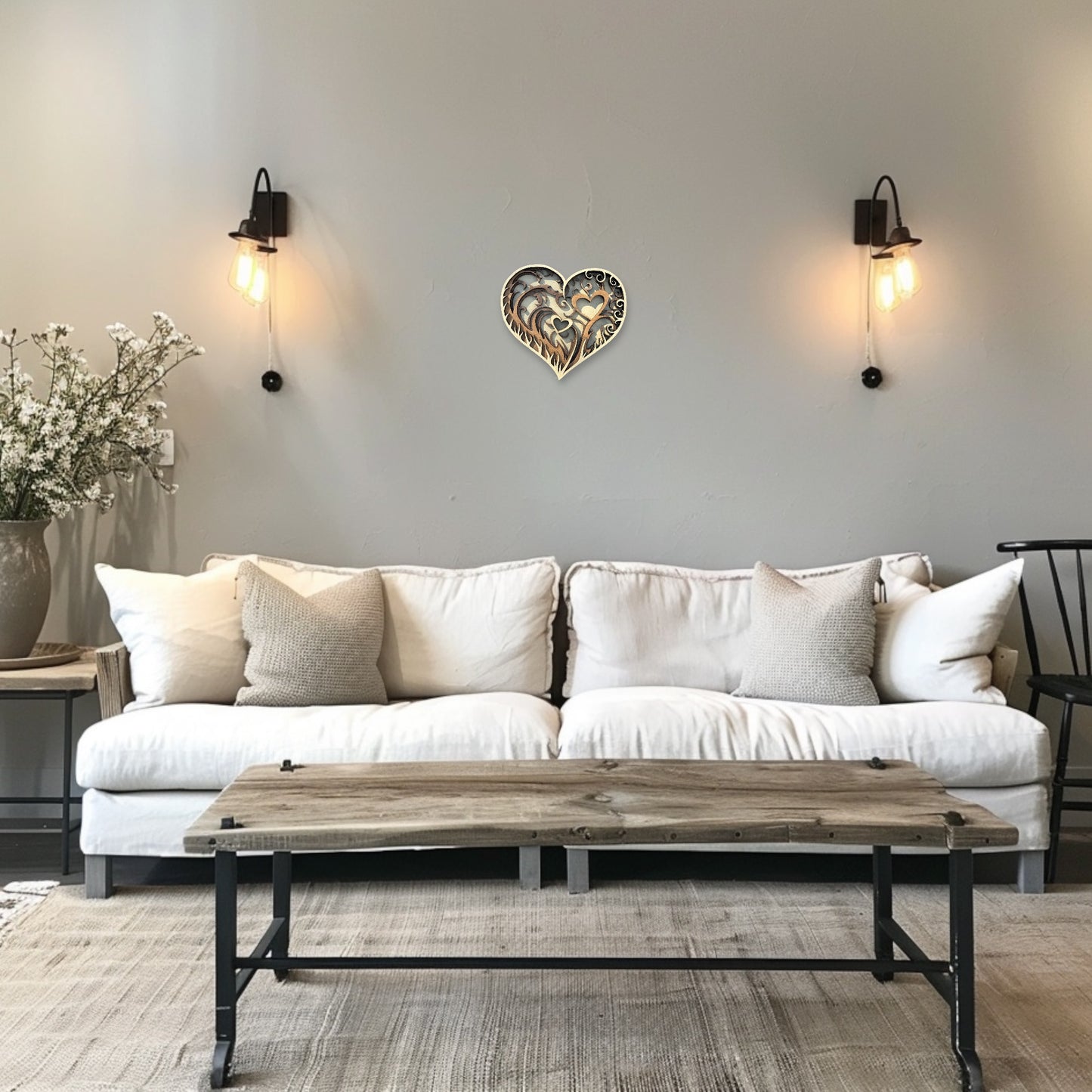 Heart Layered Wood Artwork