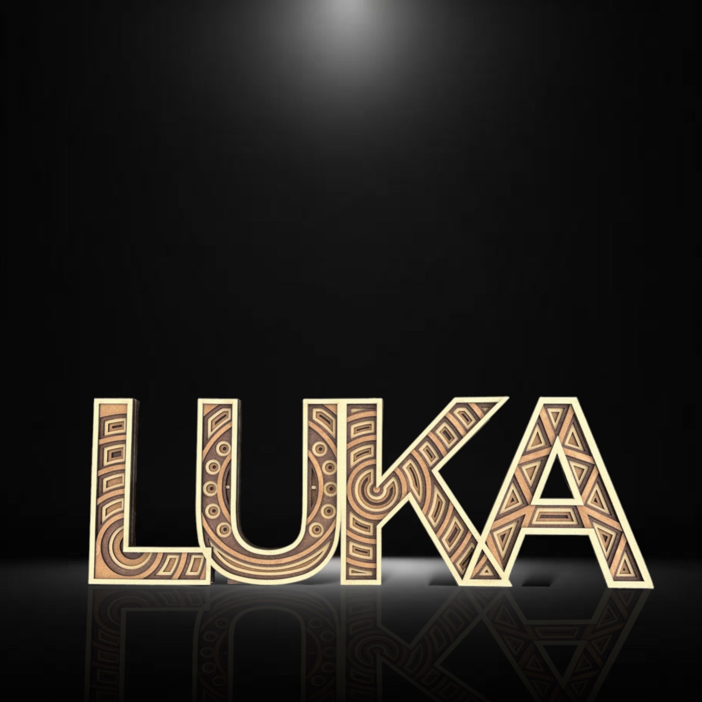 Custom Multi-Layered Wood Art Lettering